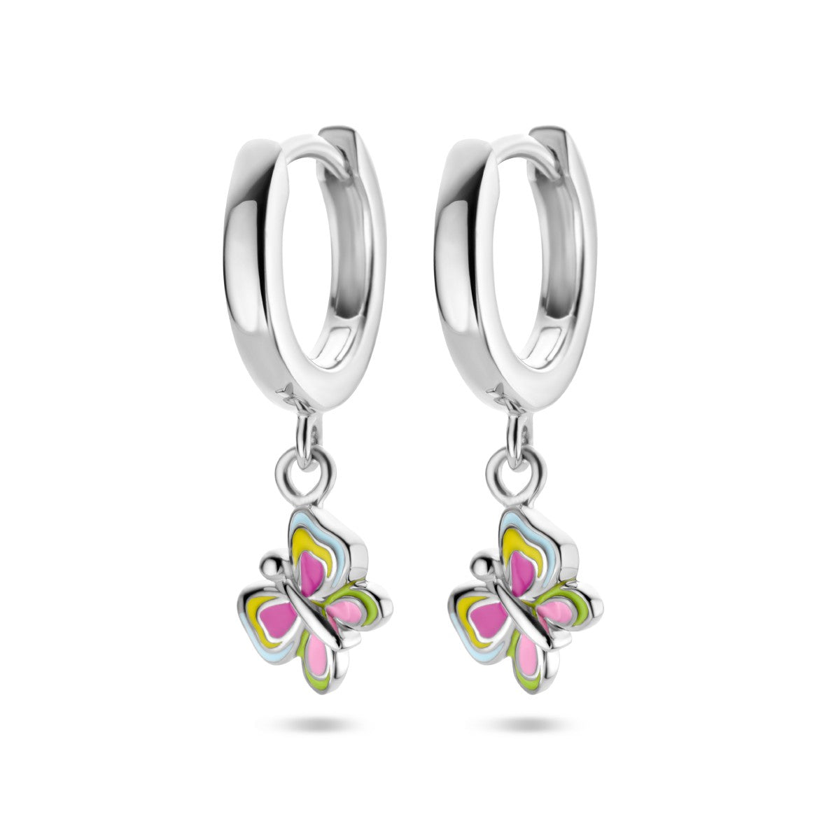 Fantasy Collection Oorbellen vlinder emaille zilver