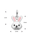 zilver gerhodineerd hanger konijn 1336090 - PansiteNederland.nl