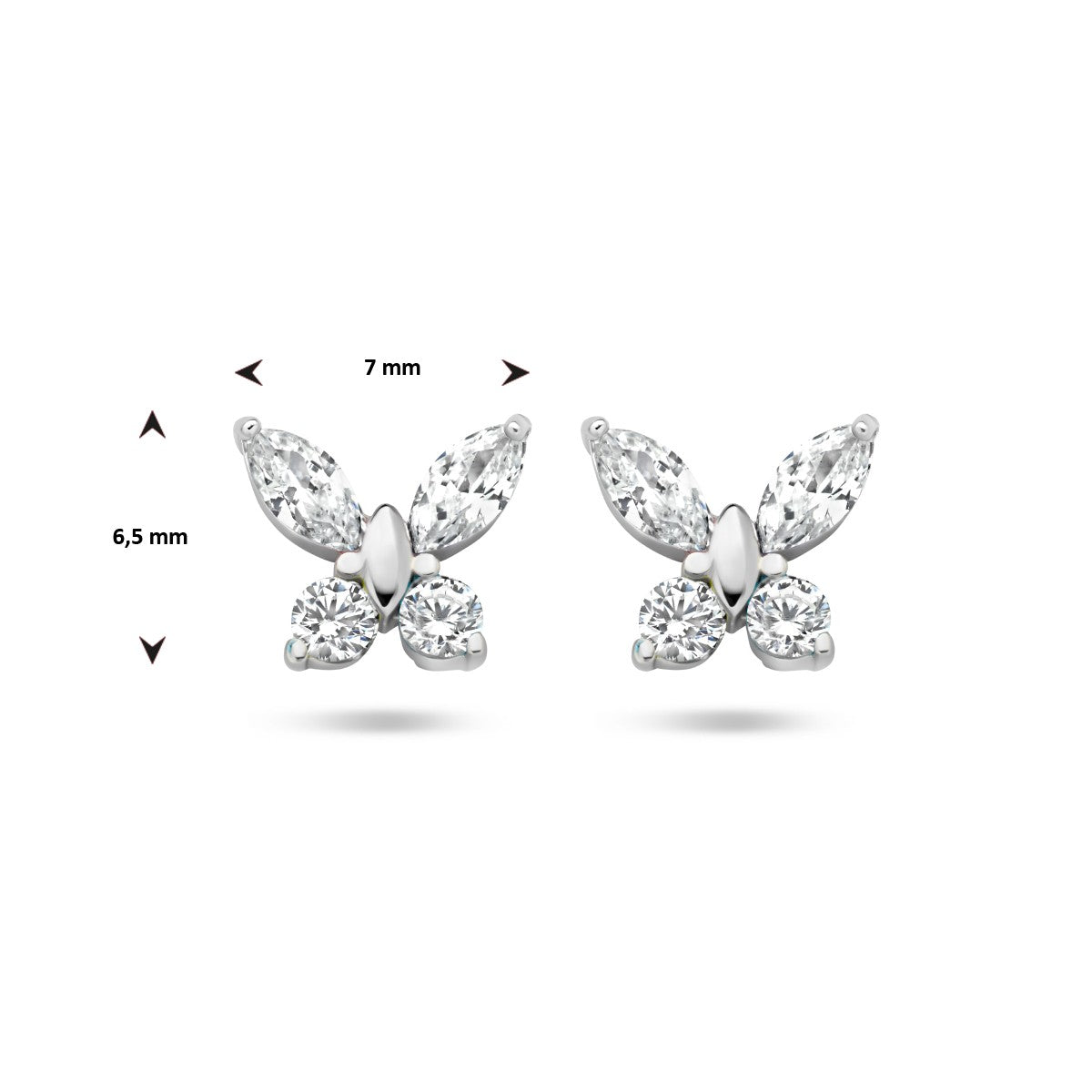 Fantasy Collection Oorbellen vlinder zirkonia zilver - PSN1336093