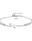 Zilver Gerhodineerd Armband Infinity En Parels 16 + 3 Cm 1 Micron 1336157 - PansiteNederland.nl