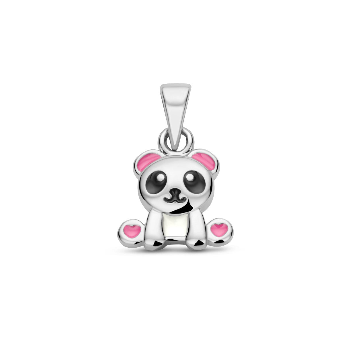 Fantasy Collection Hanger emaille panda zilver