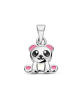 zilver gerhodineerd hanger panda 1336181 - PansiteNederland.nl