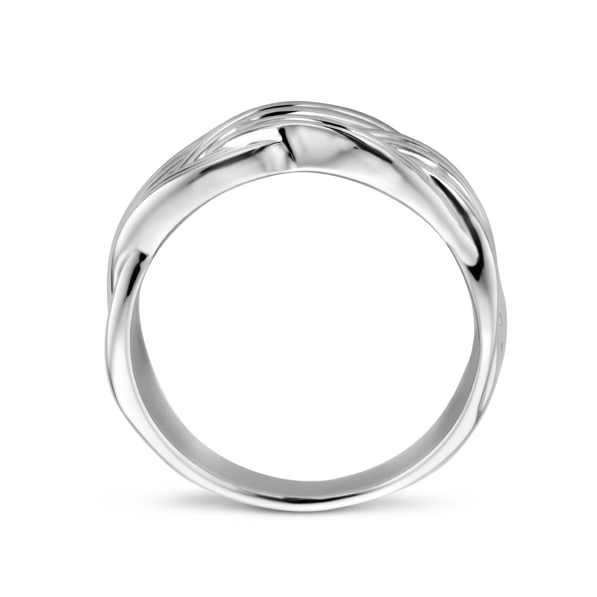 Fantasy Collection Ring gevlochten zilver