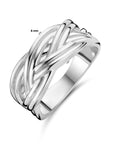 Gerhodineerd Zilver Ring Gevlochten 1336191 - PansiteNederland.nl