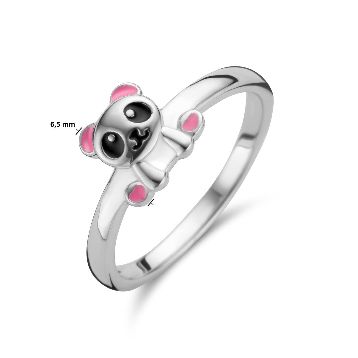 Fantasy Collection Ring emaille panda zilver