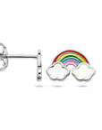 Zilver Gerhodineerd Oorknoppen Regenboog 1340387 - PansiteNederland.nl