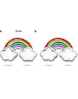Zilver Gerhodineerd Oorknoppen Regenboog 1340387 - PansiteNederland.nl