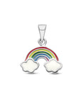 zilver gerhodineerd hanger regenboog 1336208 - PansiteNederland.nl