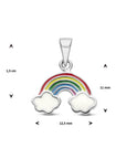 zilver gerhodineerd hanger regenboog 1336208 - PansiteNederland.nl
