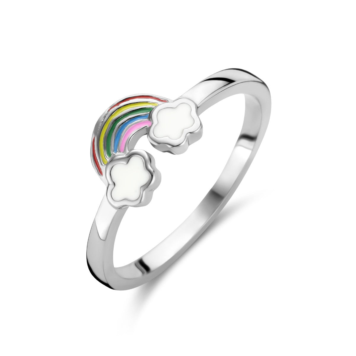 Fantasy Collection Ring emaille regenboog zilver