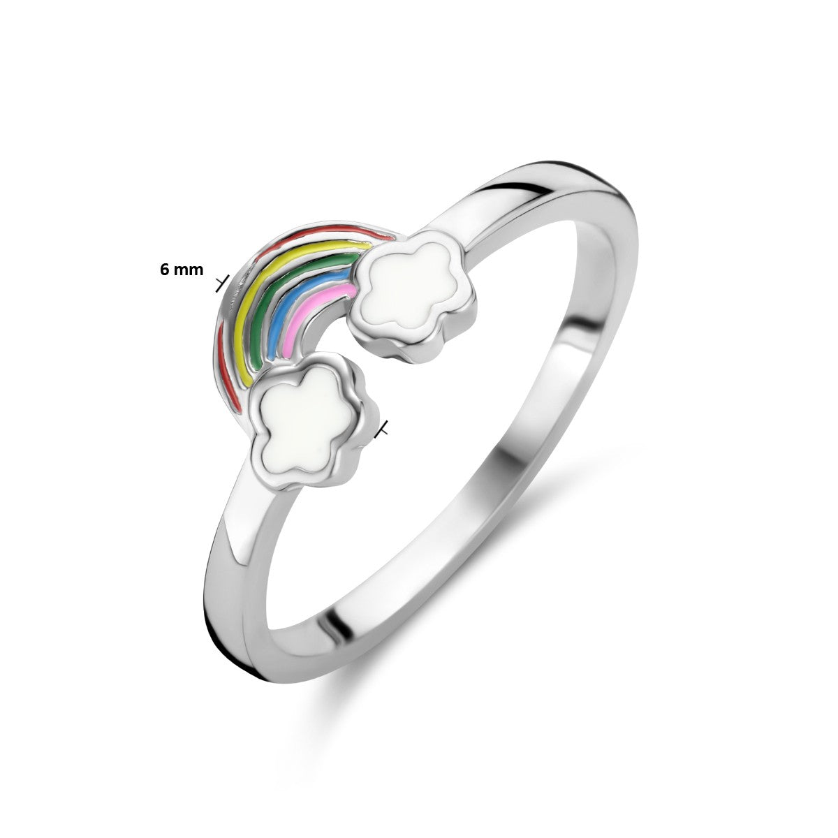 Fantasy Collection Ring emaille regenboog zilver