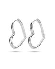 Zilver Gerhodineerd Oorringen Hart 1336215 - PansiteNederland.nl