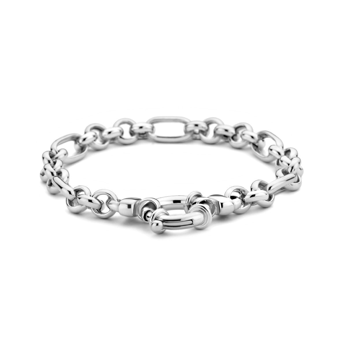 Fantasy Collection Armband 19,5 cm 7,0 mm met groot veerslot zilver