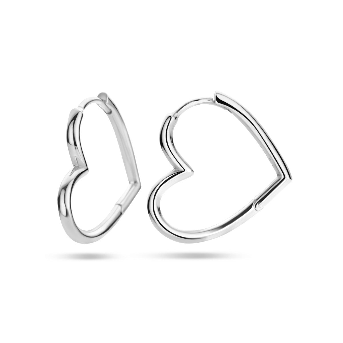 Fantasy Collection Oorbellen hart zilver
