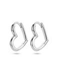 Zilver Gerhodineerd Oorringen Hart 1336368 - PansiteNederland.nl