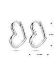 Zilver Gerhodineerd Oorringen Hart 1336368 - PansiteNederland.nl