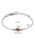 Zilver Gerhodineerd Armband Lieveheersbeestje 11 + 2 Cm 1336372 - PansiteNederland.nl