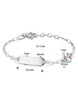 Zilver Gerhodineerd Graveerarmband Vlinder Plaat 5,0 Mm 11 + 2 Cm 1336379 - PansiteNederland.nl