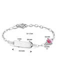 Zilveren graveerarmband lieveheersbeestje plaat 5,0 mm 11 + 2 cm - PansiteNederland.nl