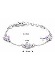 Zilver Gerhodineerd Armband Vlinders 11 + 2 Cm 1336389 - PansiteNederland.nl