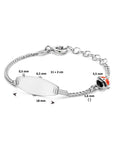 Zilveren graveerarmband lieveheersbeestje plaat 6,5 mm 11 + 2 cm 1336392 - PansiteNederland.nl