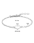 Zilver Gerhodineerd Armband Hart 16 + 3 Cm 1336398 - PansiteNederland.nl