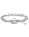 Zilver Gerhodineerd Armband Marine Met Groot Springslot 7,1 Mm 19 Cm 1336494 - PansiteNederland.nl