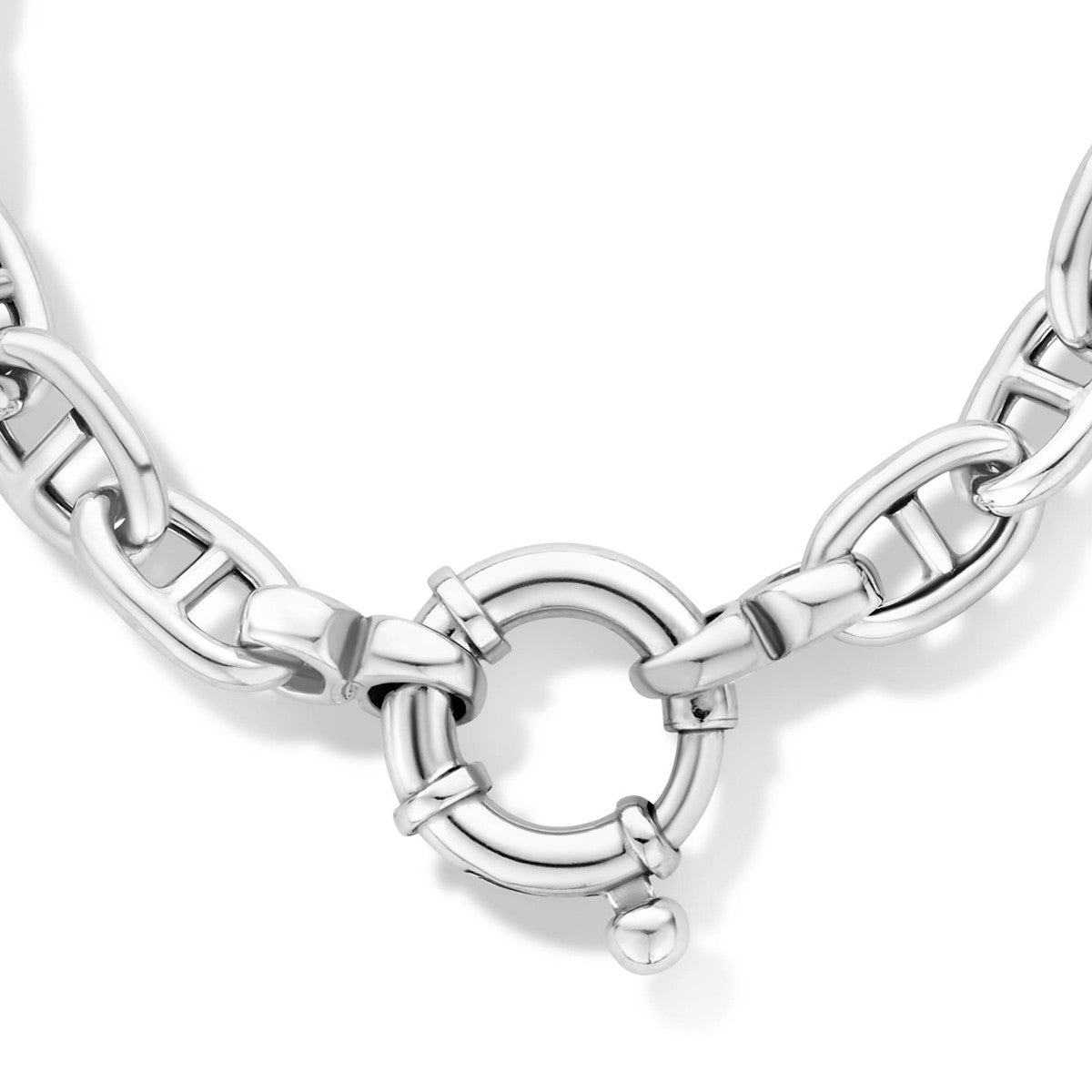Fantasy Collection Collier marine met groot veerslot 7,1 mm 45 cm zilver