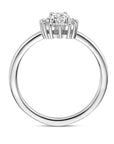 Gerhodineerd Zilver Ring Met Zirkonia Halo 1336558 - PansiteNederland.nl