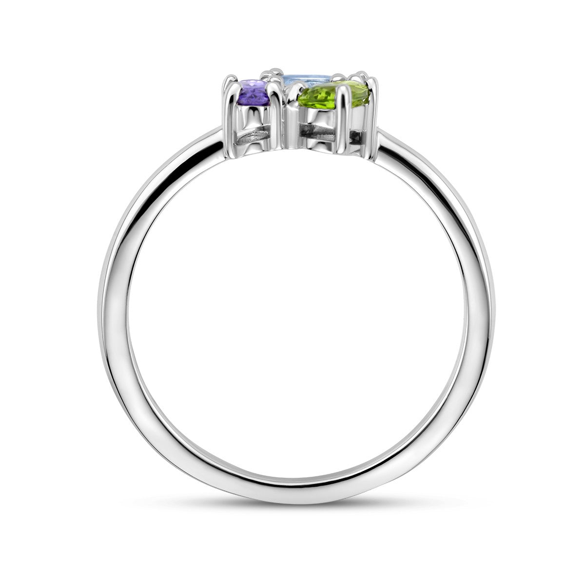 Fantasy Collection Ring zirkonia en synth. edelstenen zilver