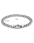 Zilver Gerhodineerd Armband Gourmette 7,0 Mm 19 Cm Met Groot Springslot 1336600 - PansiteNederland.nl
