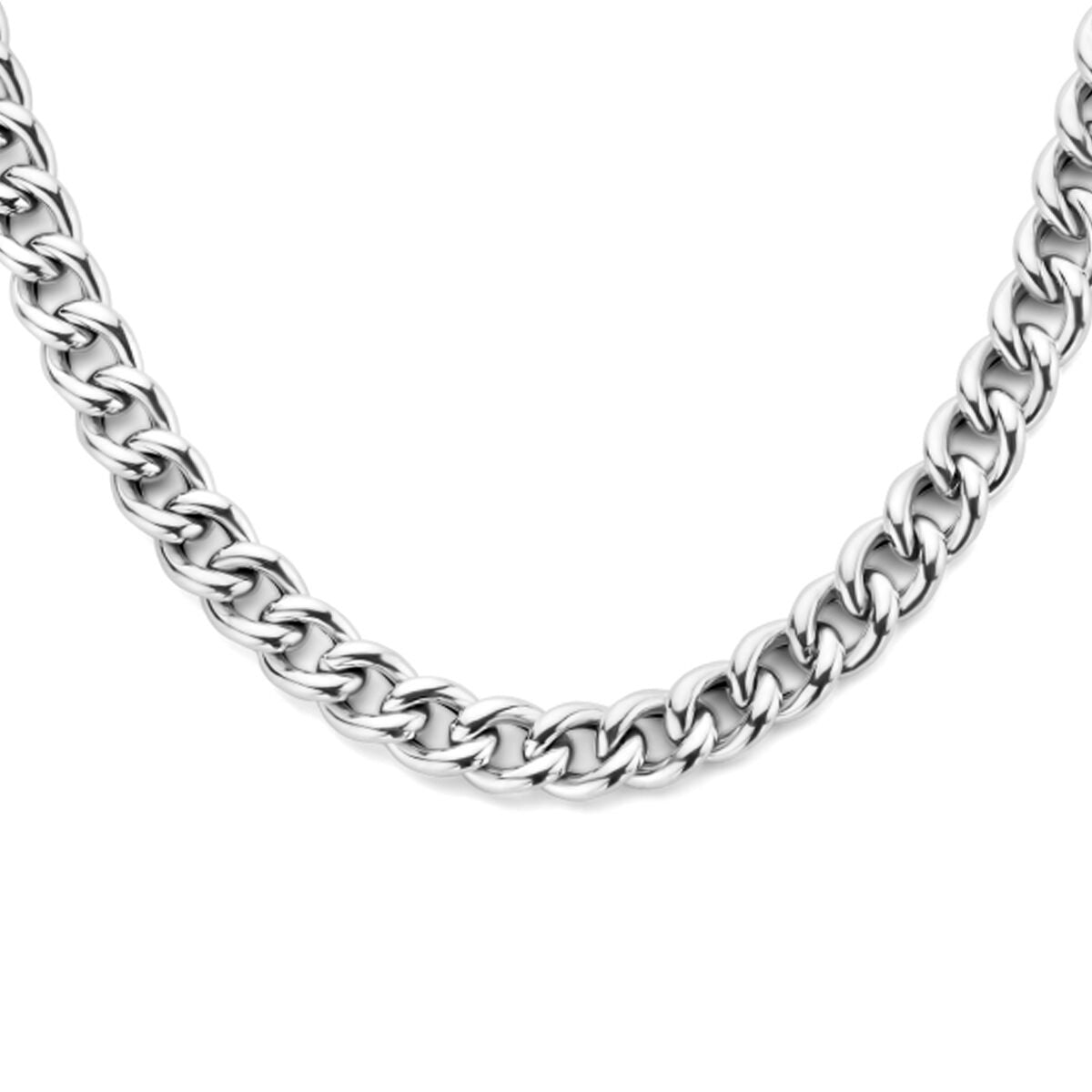 Fantasy Collection Collier gourmette 7,0 mm 45 cm met groot veerslot zilver
