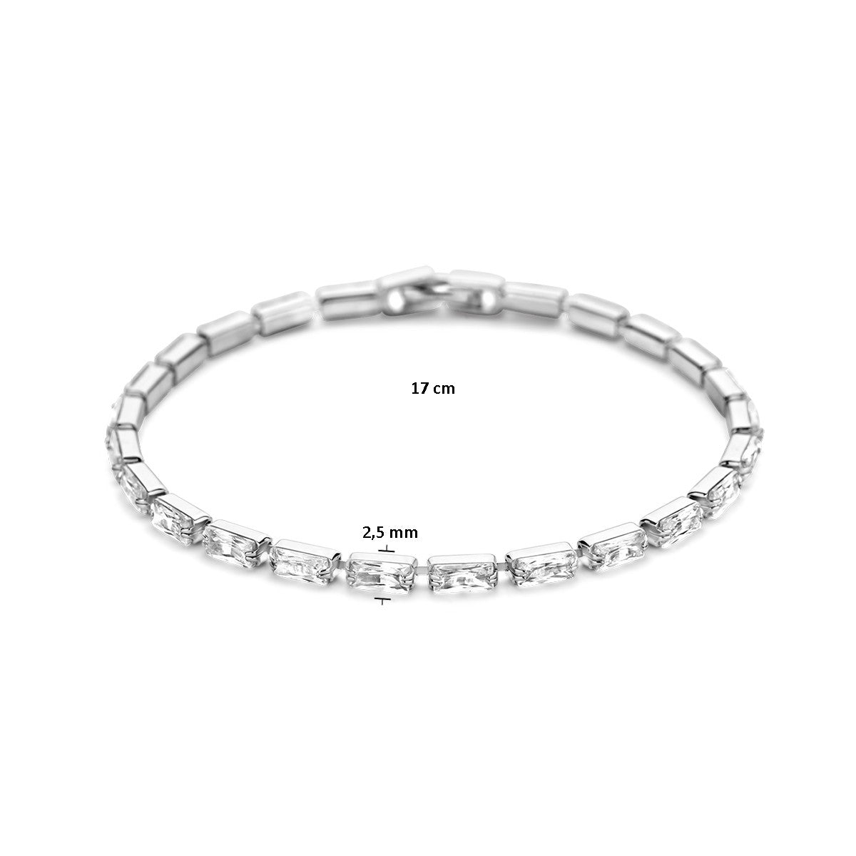 Fantasy Collection Tennisarmband 2,5 mm zirkonia zilver