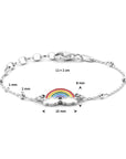 Zilver Gerhodineerd Armband Regenboog 1,0 Mm 11 + 2 Cm 1336621 - PansiteNederland.nl