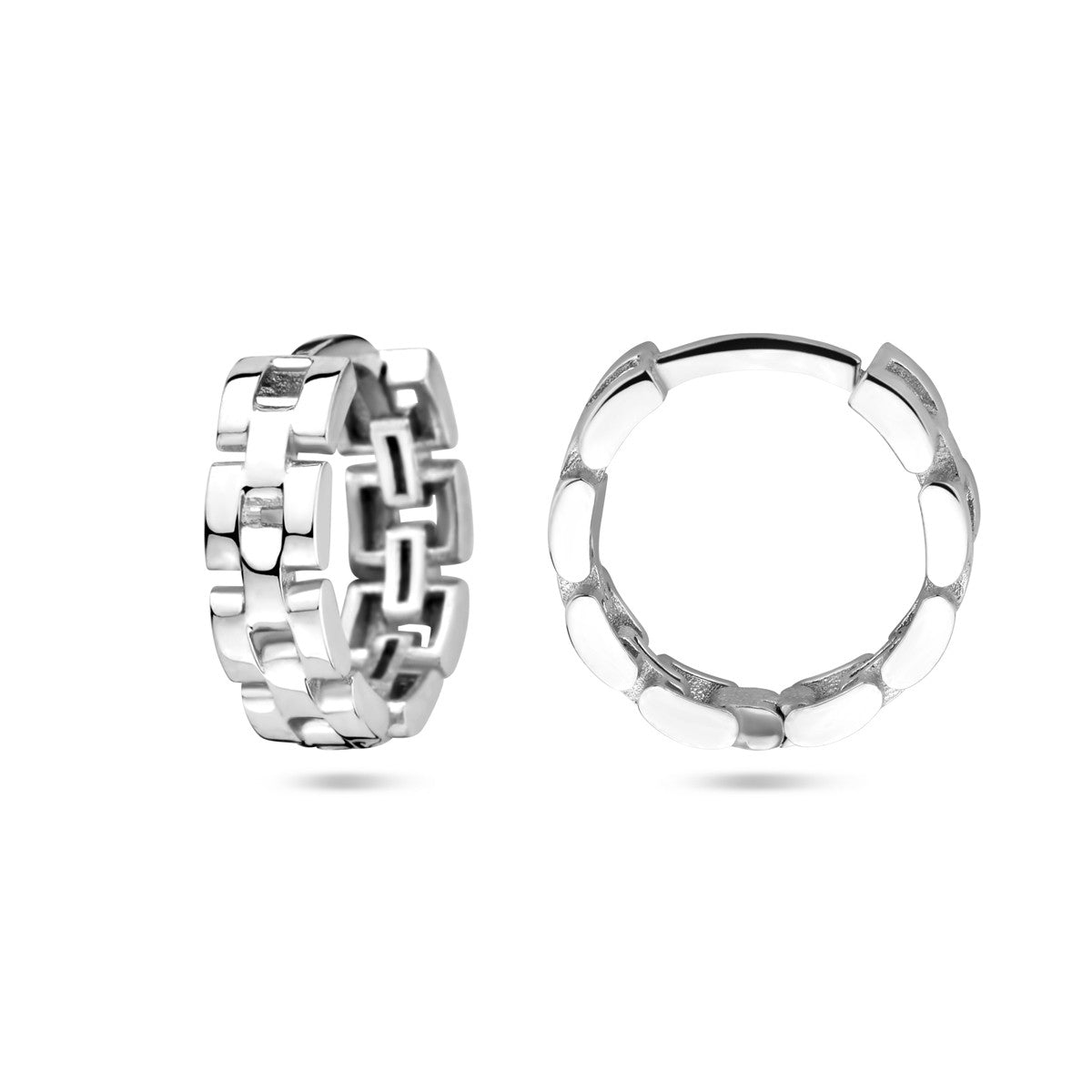 Fantasy Collection Oorbellen schakelmotief zilver