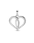 zilver gerhodineerd hanger hart 1336629 - PansiteNederland.nl