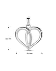 zilver gerhodineerd hanger hart 1336629 - PansiteNederland.nl