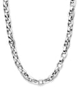 zilver gerhodineerd collier jasseron ovaal zirkonia 7,5 mm 45 cm 1336689 - PansiteNederland.nl