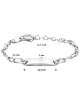 Zilver Gerhodineerd Graveerarmband 11 + 2 Cm Plaat 5,0 Mm 1336691 - PansiteNederland.nl