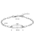 Zilver Gerhodineerd Graveerarmband 16 + 2 Cm Plaat 5,0 Mm 1336692 - PansiteNederland.nl
