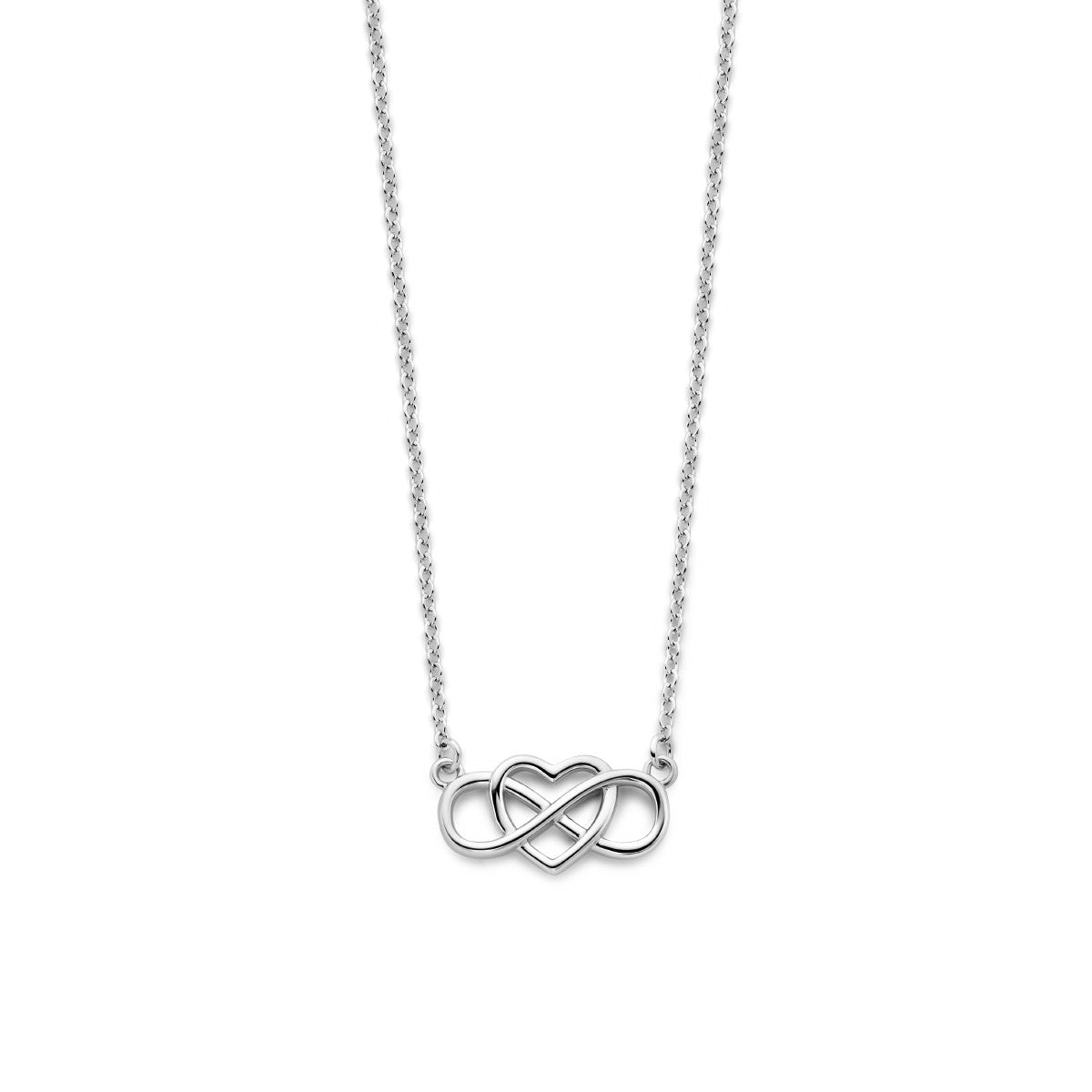 Fantasy Collection Collier hart en infinity 42 + 3 cm zilver