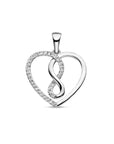 zilver gerhodineerd hanger hart en infinity zirkonia 1336757 - PansiteNederland.nl