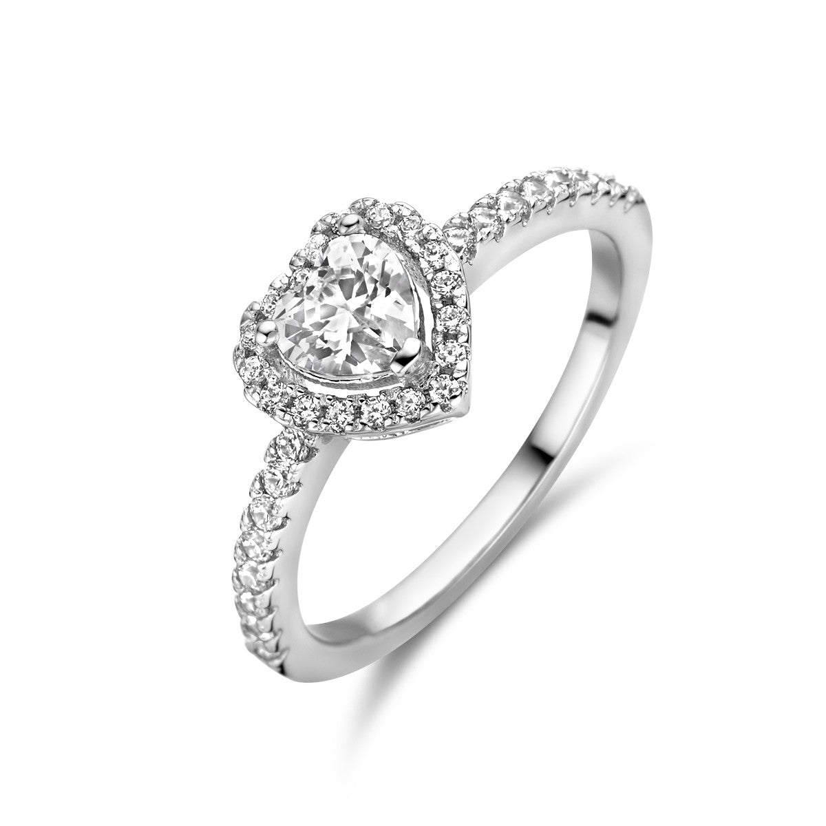 Fantasy Collection Ring hart zirkonia zilver