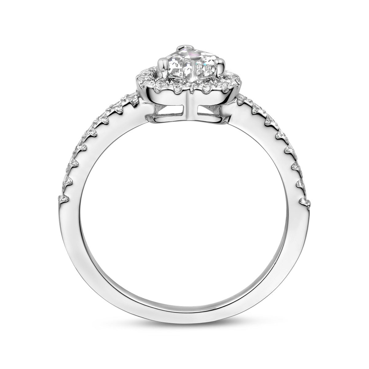 Fantasy Collection Ring hart zirkonia zilver