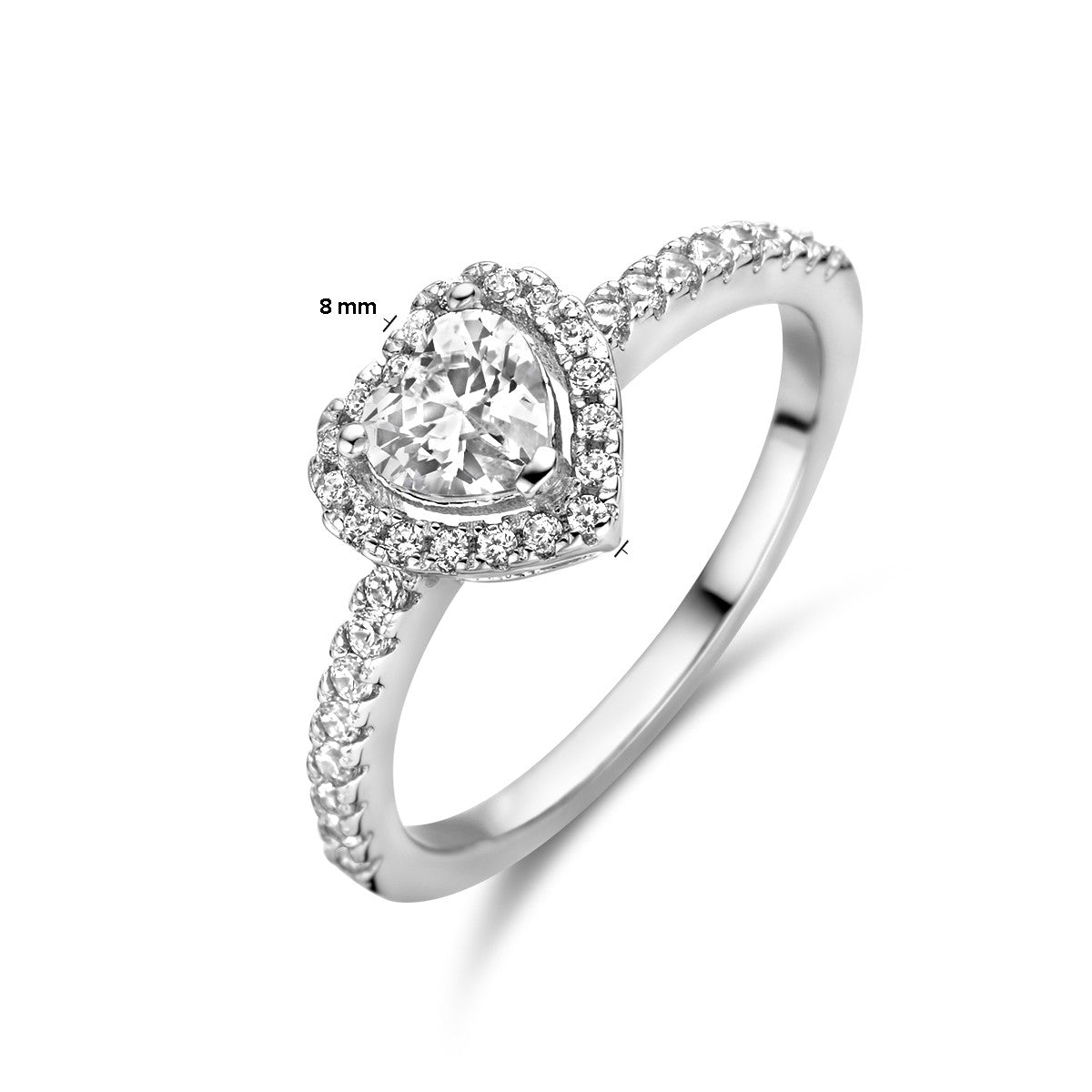 Fantasy Collection Ring hart zirkonia zilver