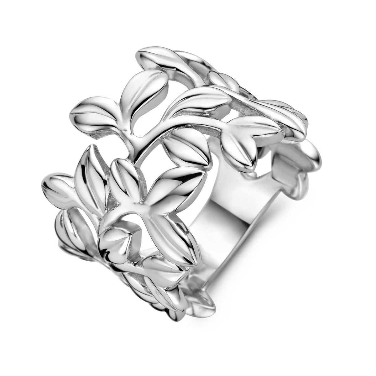 Fantasy Collection Ring bladeren zilver