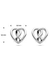 Zilver Gerhodineerd Oorknoppen Hart En Infinity 1336794 - PansiteNederland.nl