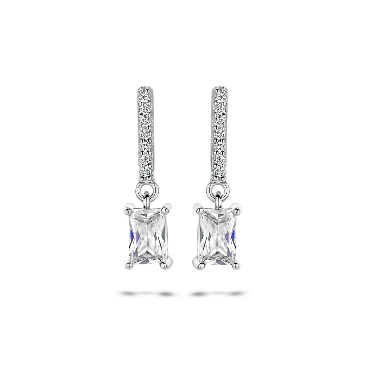 Fantasy Collection Hangende oorbellen zirkonia zilver
