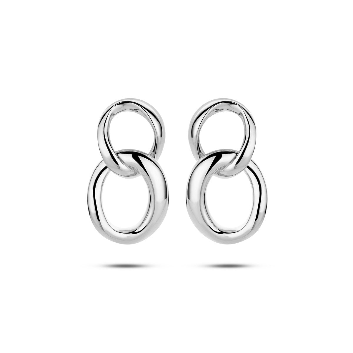 Fantasy Collection Hangende oorbellen schakel zilver