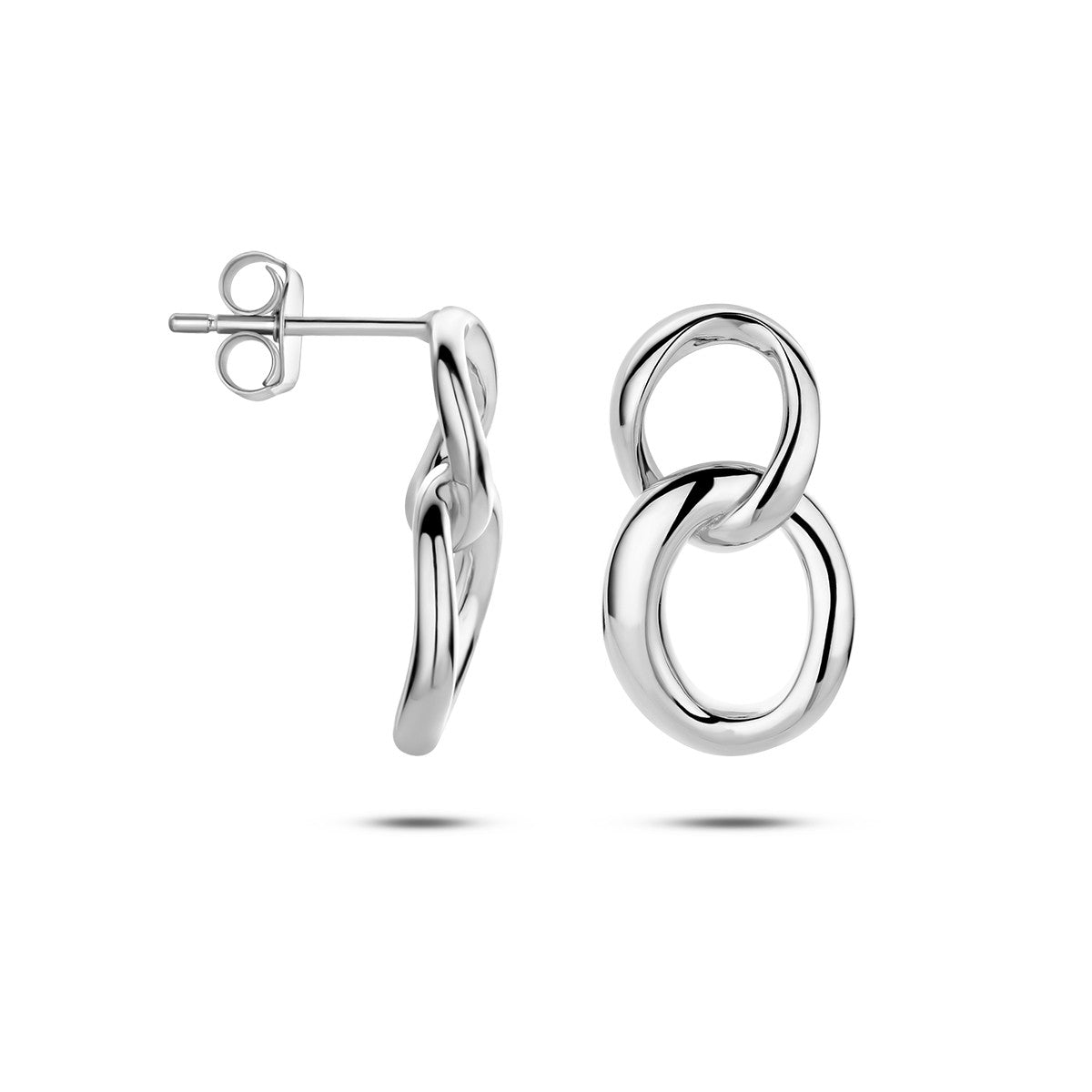 Fantasy Collection Hangende oorbellen schakel zilver